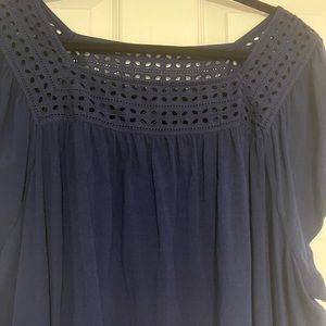 CUTE FLOWY NECKLINE DESIGN SHIRT